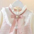 Load image into Gallery viewer, New In Spring Toddler Girl Dresses Korean Fashion Cute Bow Mesh Plaid
