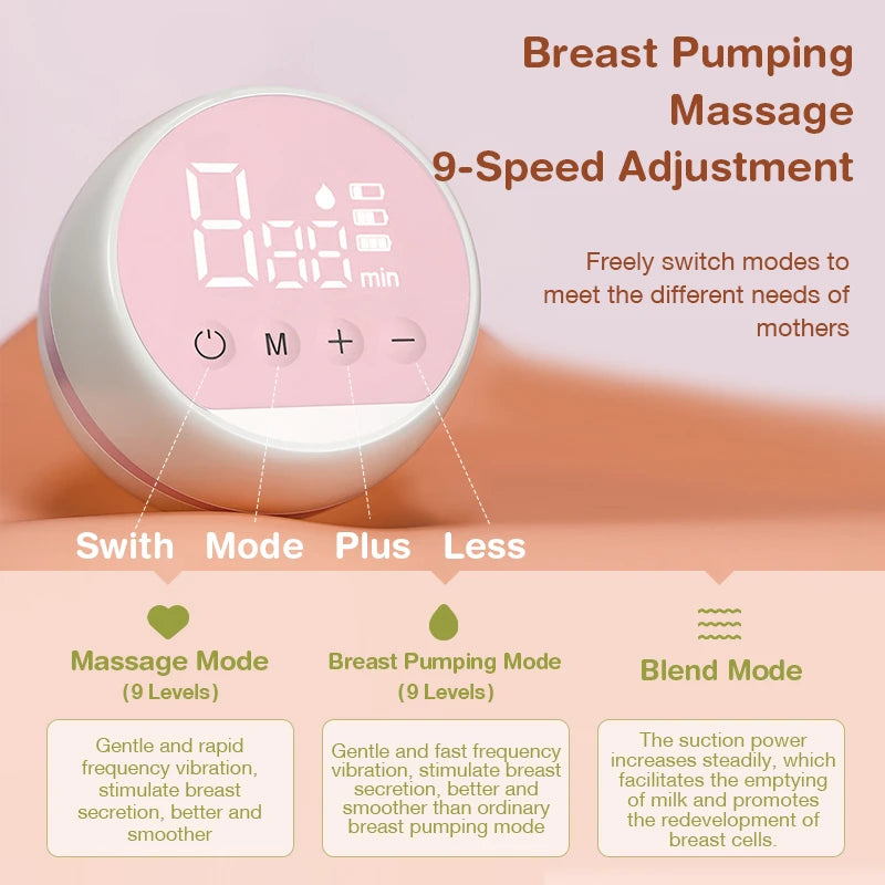 Electric Breast Pump Intelligent Integrated High Suction Breast Pump