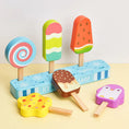 Load image into Gallery viewer, Wooden Montessori Ice Cream Toys Toddlers Pretend Play Simulation Food
