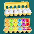 Load image into Gallery viewer, 12 Matching Eggs Montessori Sensory Baby Toys Easter Eggs Chicken
