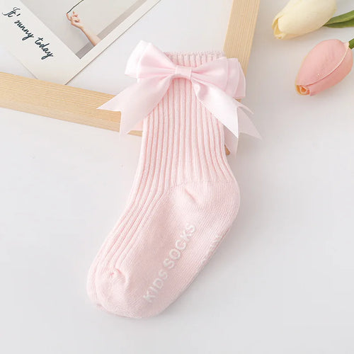 Toddler Socks Baby Accessories Girl Cute Bow Non-slip Floor Socks