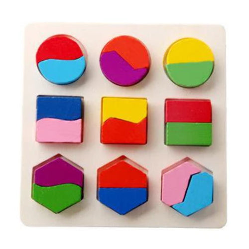 Baby Wooden Puzzles Montessori Toys 1 2 Years Toddler Toys Hand Grab