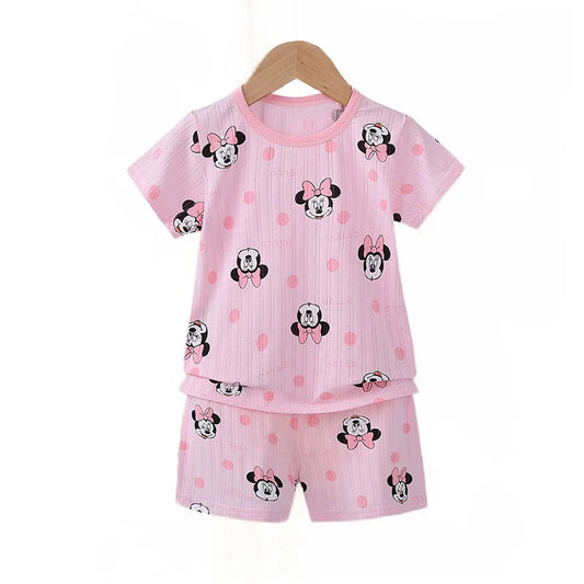 Summer Infant Short Sleeves baby girls Clothes Suits Tops + Pants cute