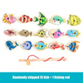 Load image into Gallery viewer, Montessori Wooden Fishing Toys For Children Magnetic Marine Life
