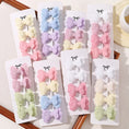 Load image into Gallery viewer, 4Pcs/set Candy Colored Hair Clip Set for Girls Double Layered Bow Cute
