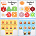 Load image into Gallery viewer, Montessori Wooden Hamburg Sandwich Stacking Toys With Order Cards Fine
