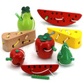 Load image into Gallery viewer, Montessori Toy Worm Eat Fruit Wooden Puzzle Toy Kids Fingers Flexible
