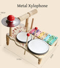 Load image into Gallery viewer, Wooden Xylophone Drum Set For Toddlers,Montessori Baby Musical
