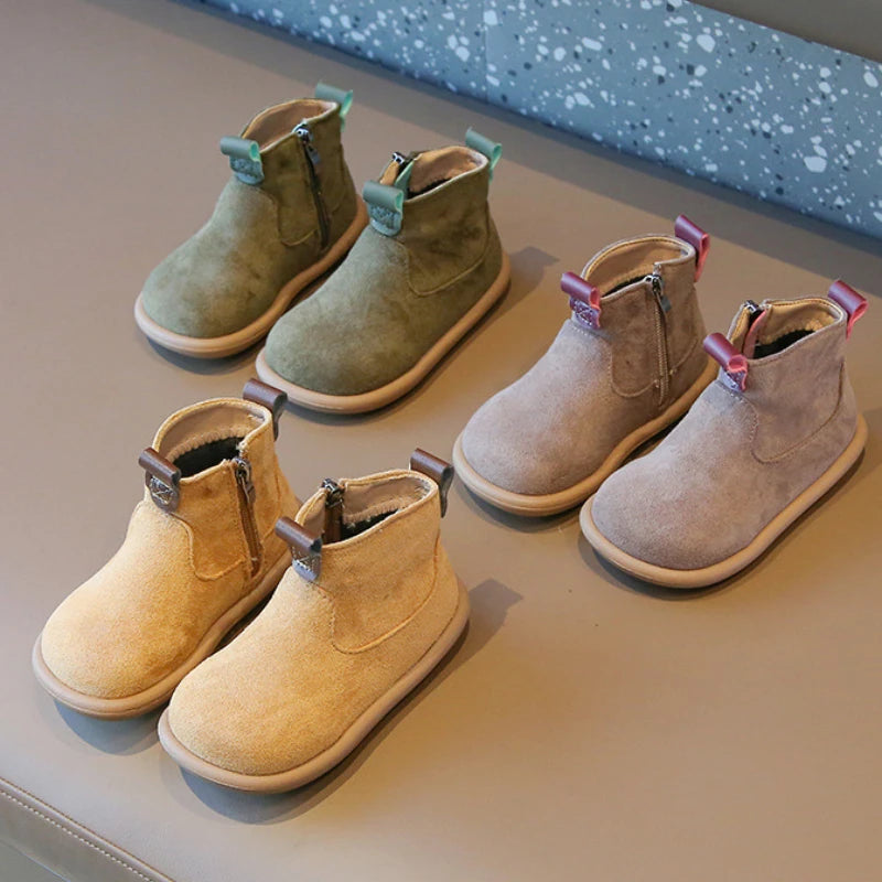 Autumn Winter Baby Boys Girls Boots Oxford Suede Children Casual Shoes