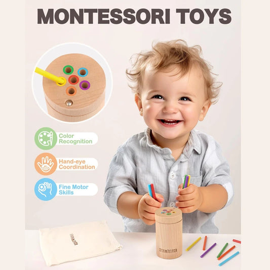 Toddler Toys Montessori for 1 2 3 Year Old Color Matching Fine Motor