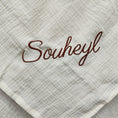 Load image into Gallery viewer, Personalized Name Embroidered Custom Baby Cotton Muslin Baby Swaddle
