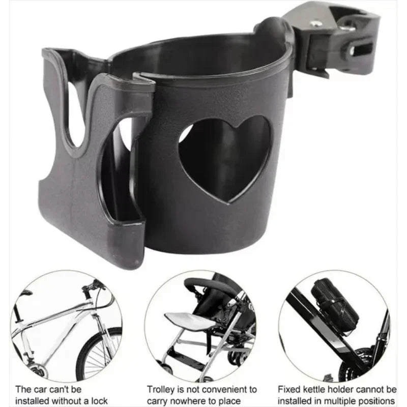 Stroller Cup Holder Phone Holder 2-in-1 Stroller Phone Milk Bottle