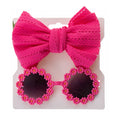 Load image into Gallery viewer, 2Pcs/Card Daisy Baby Sunglasses Eyelet Bow Headband Set Elastic Nylon
