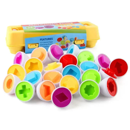 Montessori Smart Egg Toy Baby Development Games Shape Matching Puzzle