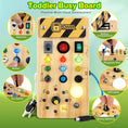 Load image into Gallery viewer, Montessori Busy Board Sensory Toys Wooden With LED Light Switch
