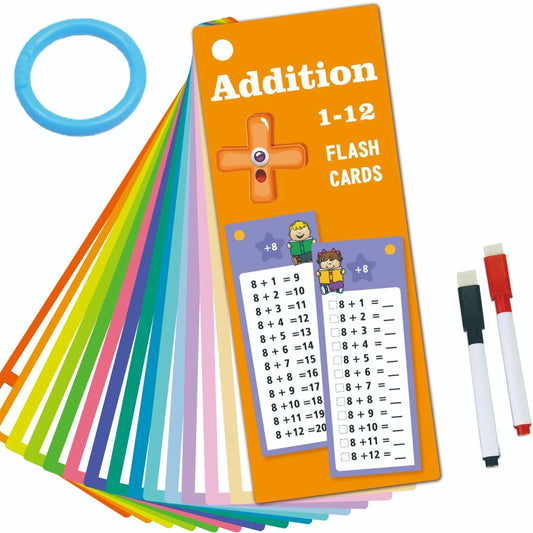 0-12 Multiplication Charts, Times Table Cards, Self Check Math