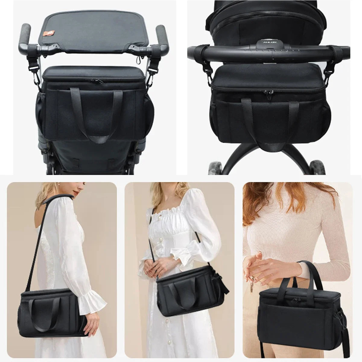 Stroller Organizer Bags Mummy Large Capacity Travel Hanging Bag Bottle