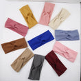 Load image into Gallery viewer, Solid Ribbed Baby Headbands Knotted Hair Tied Hairbands Faux Cashmere
