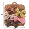 Load image into Gallery viewer, 5Pcs/Set Baby Bow Headband Lace Flower Print Nylon Cotton Hair Bands
