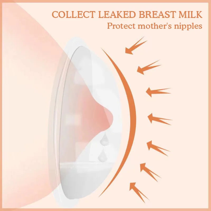 Silicone Mother's Milk Collector  Wearable Anti Spill Breast Pads