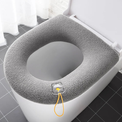 Thicken Toilet Seat Cover Mat Winter Warm Soft Washable Closestool Mat