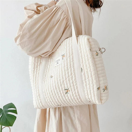 Korea Style Newborn Baby Care Diaper Bag Mummy Shoulder Bag Embroidery