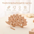 Load image into Gallery viewer, Wooden Hedgehog Threading Board Kids Montessori Toys Beech Wooden
