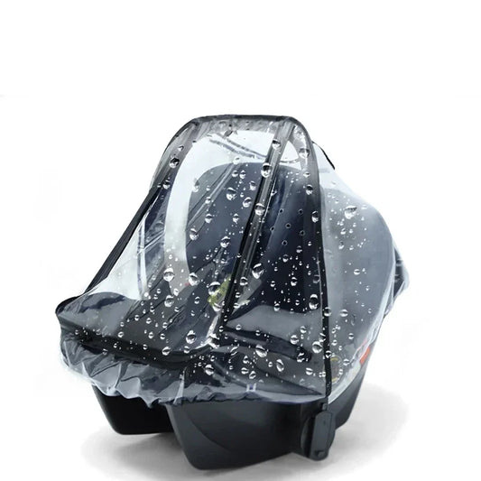 Baby Safety Seat Rain Cover Transparent EVA Baby Stroller Carriage