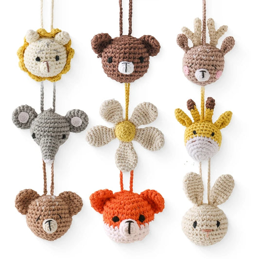 1pc Baby Animal Crochet Rattle 0 12 Months Baby Toys Mother Kids