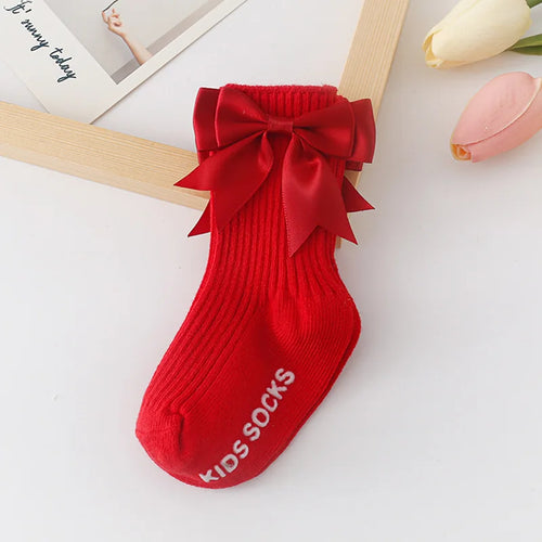 Toddler Socks Baby Accessories Girl Cute Bow Non-slip Floor Socks