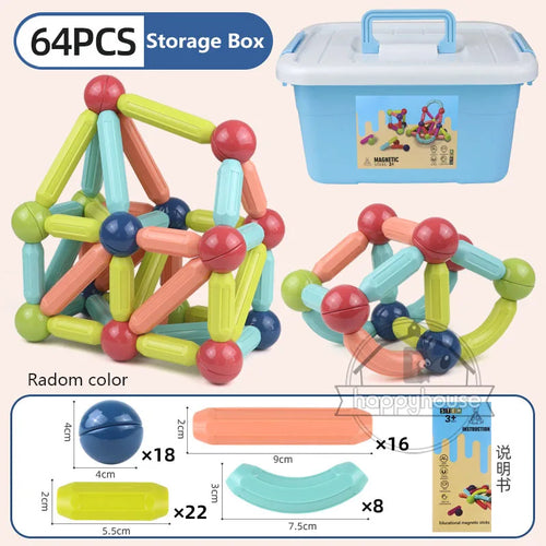 Magnetic Constructor Blocks Set Toys for Kids Magnet Stick Rod