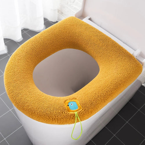 Thicken Toilet Seat Cover Mat Winter Warm Soft Washable Closestool Mat