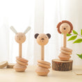 Load image into Gallery viewer, 1pc Baby Rattles Toys Beech Wooden Animal Rattles Music Hand Bells
