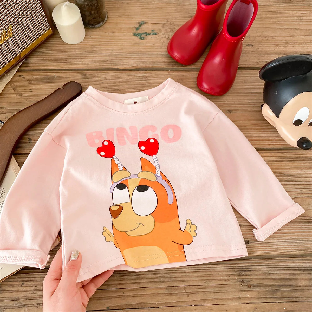 Trendy Brand Disney Children T-shirt Long-sleeved Tops Spring/autumn