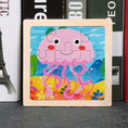 Load image into Gallery viewer, Hot Sale 11X11CM Kids Wooden Puzzle Baby Cartoon Animal Traffic
