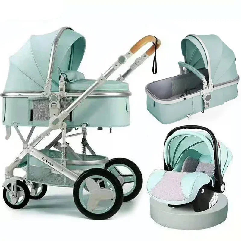 baby stroller 3 in 1with car seat,luxury baby carriage two-way