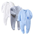 Load image into Gallery viewer, Newborn Footed Pajamas Zipper Girl and Boy Romper Long Sleeve Jumpsuit
