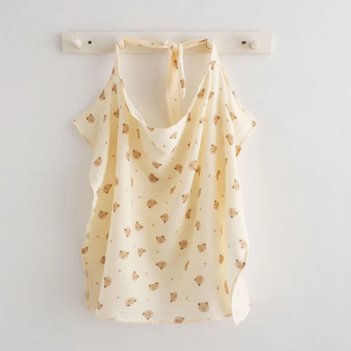 Breathable Muslin Nursing Cover for Breastfeeding Cotton Nursing Apron