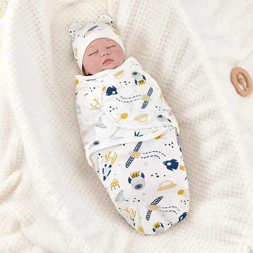 Newborn Sleeping Bag Cotton Baby Swaddle Wrap Adjustable Newborn