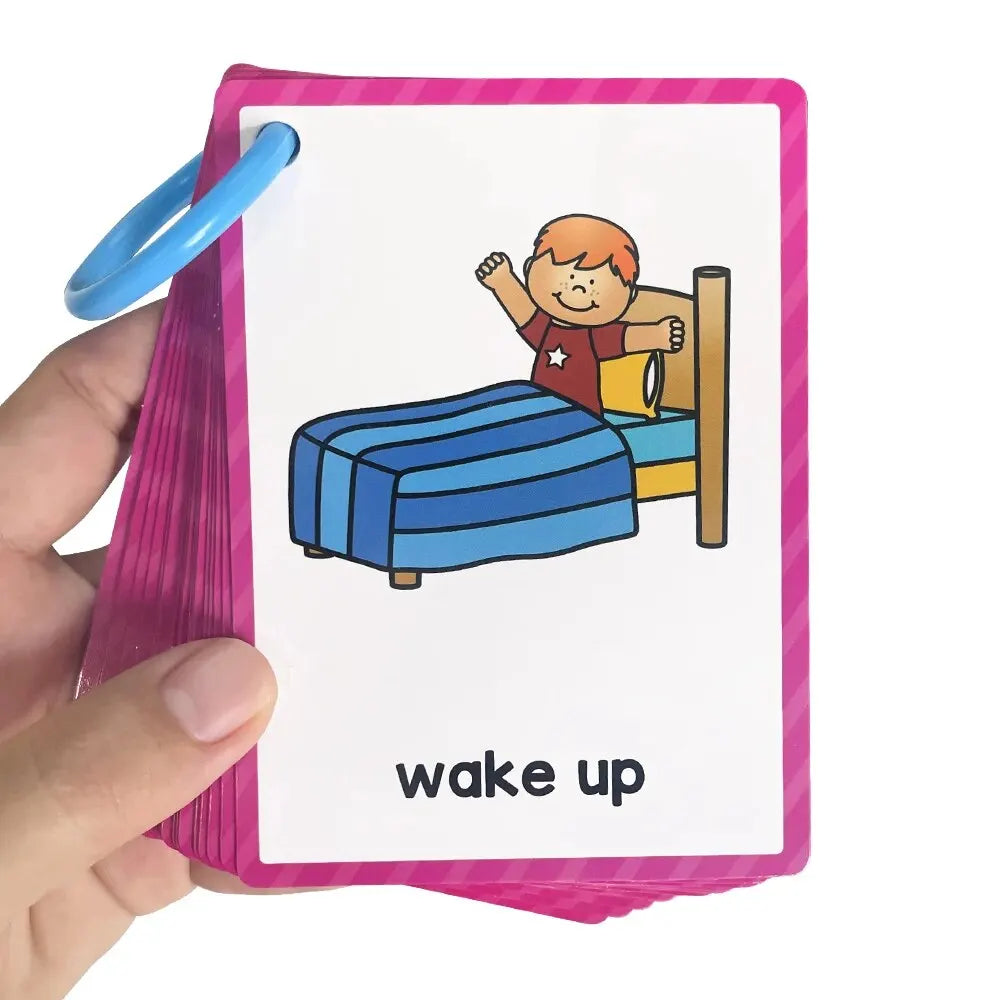 Montessori Kids Learning English Words Cards Kindergarten Teacher