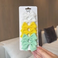 Load image into Gallery viewer, 6PCS Soft Cotton Bow Hairpin Girl Sweet Plaid Design Hairpin Color
