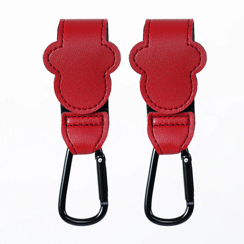 1/2pcs PU Leather Baby Bag Stroller Hook Pram Bicycle Shopping Cart