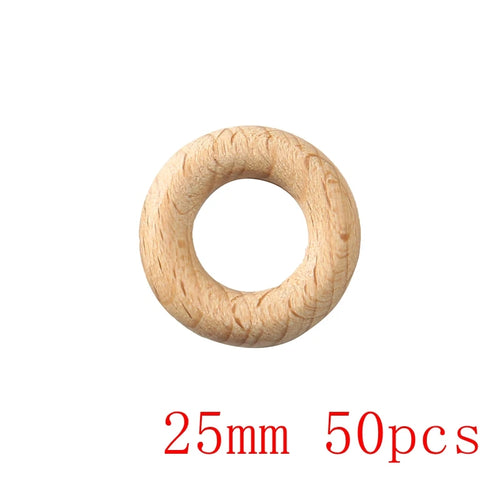 Let‘s Make 50pcs  Wooden Rings DIY Customize Logo 98/70/55/40mm Smooth