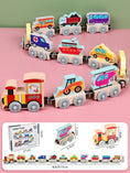 Load image into Gallery viewer, Montessori Magnetic Wooden Train Toys Early Educational Cognition
