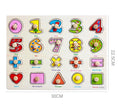 Load image into Gallery viewer, Baby Wooden Grab Board Number Letter Shape Recognition Puzzle Children
