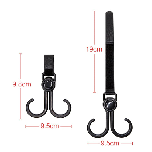 2Pcs/Set Hooks For Stroller Car Shopping Cart Hooks Baby Stroller