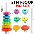 Load image into Gallery viewer, Spinning Wheel Toy Rainbow Tower Spin Tower Stacking Toys for Toddlers
