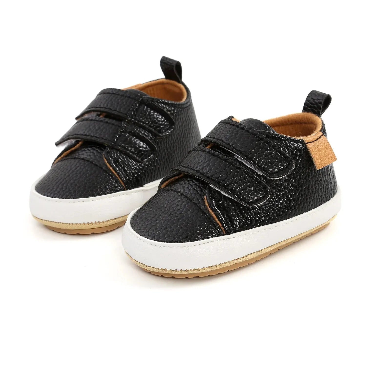 Meckior Baby Boys Girls Shoes Classic Unisex PU Leather Toddler Rubber