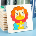 Load image into Gallery viewer, Wooden Puzzle Montessori Animals Carton Colorful Learning Education
