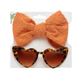 Load image into Gallery viewer, 2Pcs/Card Retro Heart Shape Baby Sunglasses & Headbands Set Swiss Dots
